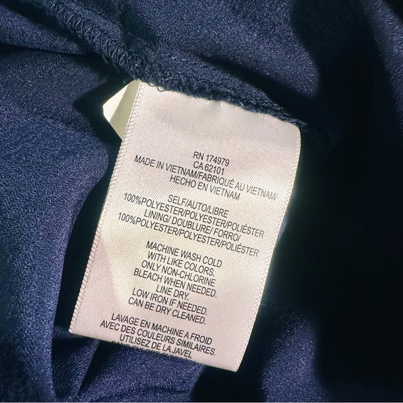 BCBGMaxAzria Ikat Print Chiffon Ruffled Hem Dress in “Pacific Blue Cloud” Size S - Picture 9 of 12